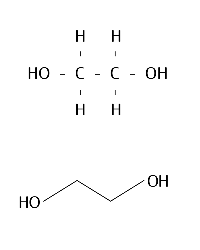 エチレングリコール　構造式