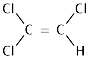 トリクロロエチレン　構造式