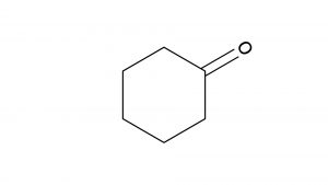 シクロヘキサノン　構造式